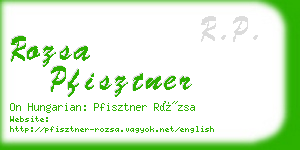 rozsa pfisztner business card